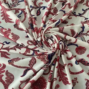 Tissu polyester à imprimé mode 2021, en spandex, doux et personnalisé, pour robe de femme