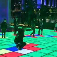 Dalles de sol LED RGB à changement de couleur, éclairage par induction en acier inoxydable pour discothèque, club, scène, décoration lumineuse