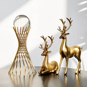 Casa Ornamentos Interior Moderno Nórdico Mesa Sala Acessórios De Ouro Outros Luxo Decoração De Cristal Decoração De Casa Bola De Vidro - Product Image 6