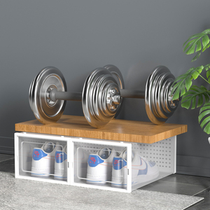 Modern Design Clear Plastic PP Storage Boxes <strong>Bins</strong> Small <strong>Rectangle</strong> Stackable Folding Detachable Two-End Frame Shoes Carton - Product Image 6