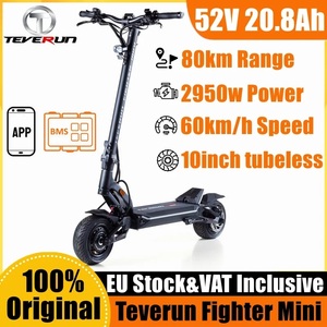 Stock UE Mise à niveau <span class=keywords><strong>TEVERUN</strong></span> <span class=keywords><strong>FIGHTER</strong></span> <span class=keywords><strong>MINI</strong></span> 52V 20.8A Trottinette électrique BMS intelligent Version application Double moteur 2*1000W Vitesse 60 km/h - Product Image 2