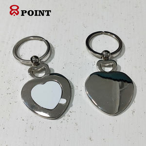 Venta caliente en forma de corazón 37*55mm en blanco clave cadena de Metal de sublimación - Product Image 6