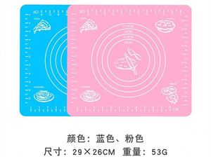 แผ่นรองอบซิลิโคนสำหรับรีดแป้งทำขนม พร้อมสเกลวัดขนาด ปลอดสาร BPA ไม่ติดและไม่ลื่น สีชมพู - Product Image 6