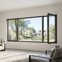 Ventana de Doble Acción con Marco Delgado de Aluminio PNEJOY, Herrajes Alemanes, para Apartamentos y Villas