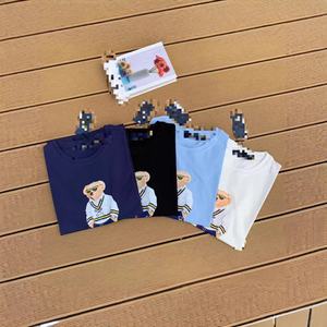 Chemise décontractée pour couple Ralf <span class=keywords><strong>RL</strong></span> à manches courtes imprimée ours, en pur coton, respirante, durable, compressée, printemps-été, coupe ample - Product Image 2