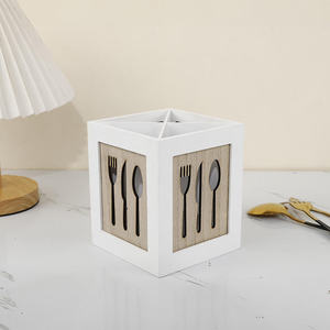 Moderna Caja de Almacenamiento de Cubiertos de Madera Ecológica, 1 Pieza, Organizador de Cocina, Contenedor para Palillos, para Armarios de Cocina 1097 - Product Image 2