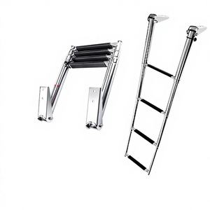Industrial-Style Stainless Steel Folding Four-Section Gangway Rust-Proof Marine Hardware Boarding <b>Ladder</b> <b>for</b> Expedition <b>Boats</b> - Product Image 3