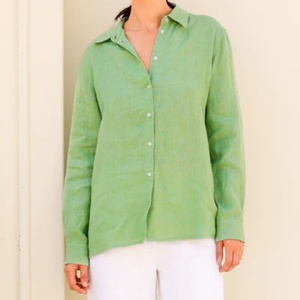 Camisa Casual para Mujer, Personalizable con Logotipo, Blusa de Oficina, Tops para Mujer, Camisas de Lino y Algodón para Dama, Más Vendida - Product Image 3