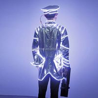 Costumes de robot lumineux à LED pour DJ, scène, bar, club, spectacle, fête pour Halloween, Noël, Nouvel An