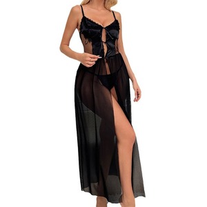 Chemise de nuit sexy à bretelles en maille transparente de haute qualité - Product Image 5