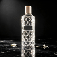Flacon pulvérisateur de parfum en verre transparent en gros, 100 ml, forme cylindrique, distributeur cosmétique vide