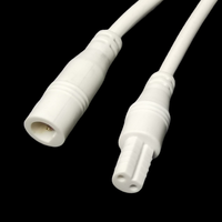 Câble d'alimentation LED mini 2 conducteurs, étanche IP67, conducteur en cuivre, isolation PVC, connecteur mâle-femelle