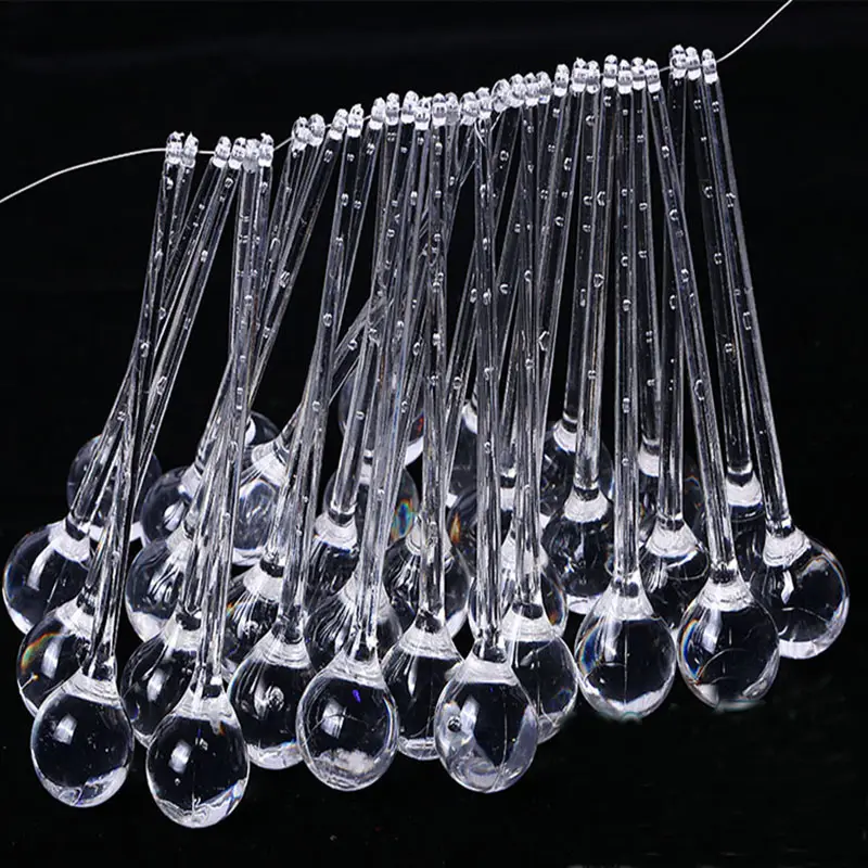 Clear Acrylic Water Drop Pendant Aerial Charm Ceiling Ornaments Wedding Props Wedding Ceiling Crystal Drops