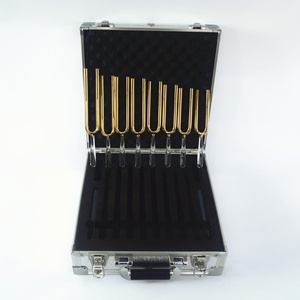 Ensemble de chakras de guérison sonore HF 8 pièces de diapasons en cristal de quartz de 10mm Fourchette chantante en quartz doré 8 tons <span class=keywords><strong>Diapason</strong></span> en cristal de quartz - Product Image 4