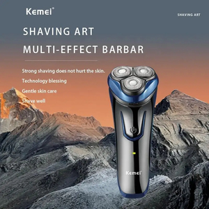 Kemei Km-2807 최고 판매 습식 및 건식 3 헤드 전기 면도기 충전식 남성용 면도기 면도 무선 회전식 - Product Image 3
