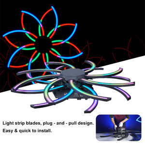 Igracelite 576 Pcs Lampu Pixel LED RGB 3-in-1 Bentuk Kincir Angin 360 °   Pencahayaan Panggung Kipas Berputar Dua Lapis untuk Acara Klub DJ dan Bar - Product Image 4