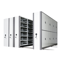 Système de rayonnage mobile compactable en acier personnalisé, unités de rayonnage mobiles haute densité