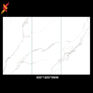Fondo de Pared de Mármol Blanco Calacatta, Losa de Piedra Sinterizada, Puerta de Gabinete de Cocina, Losas de Porcelana, Encimeras de Piedra Sinterizada - Product Image 2