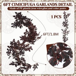 Guirlande de feuilles d'érable artificielles pour décoration d'automne, mariage, maison, vigne décorative, feuilles de Thanksgiving - Product Image 4