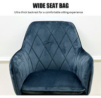 Fauteuil de Salle à Manger Moderne Scandinave Luxe Métal Vert Doux Rembourré Tissu Velours Capitonnage pour Restaurant