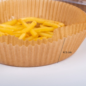 Papel para freidora de aire desechable, revestimiento de silicona, pergamino biodegradable, revestimiento para alimentos a prueba de aceite, revestimiento desechable para freidora de aire - Product Image 6