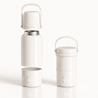 Babytop Chauffe-biberon portable détachable rechargeable réglable 35-100 ° Chauffe-biberon rapide sans BPA avec affichage numérique pour bébé
