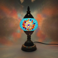 Lampe de chevet en verre mosaïque turque moderne et créative, faite à la main, avec base E26, cadeau interactif pour la famille, les enfants et les couples