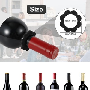 Accessoires de <span class=keywords><strong>bouchon</strong></span> de fuite jetables sans déversement bouteille de <span class=keywords><strong>vin</strong></span> collier goutte à goutte en forme de fleur feutre <span class=keywords><strong>vin</strong></span> goutte à goutte anneau pour Bar cuisine fête - Product Image 3