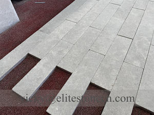 Carreaux de pierre de bûche de marbre naturel pour salle de bain, beige clair, calcaire beige du <span class=keywords><strong>Jura</strong></span> pour crédence de cuisine - Product Image 4