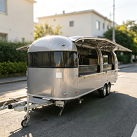 Food Truck de Luxe Version Base avec Climatisation, Hotte Extractrice et Réfrigérateur Tiroir, Extra Long 10 Mètres, 3 Fenêtres de Service