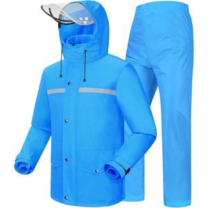 Hot Selling High Visibility Hiking Motorcycle Bicycle Rider Waterproof Windproof Breathable Portable Polyester <b>Rain</b> Suit - Product Image 1