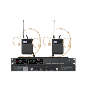 UHF 640-690MHz <b>Wireless</b> Headworn <b>Headset</b> Mic PLL 100 Channels Lightweight Condenser for Fitness Coach Teaching Lecture Stage - Product Image 1