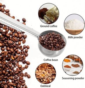 Custom logo Great <b>Measuring</b> Tea Protein Powder Instant Drinks Coffee <b>Spoon</b> <b>Measuring</b> Stainless Steel Coffee <b>Spoon</b> Bag Clip - Product Image 3