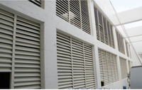 Volet de ventilation en fibre de verre FRP, persienne extérieure anti-UV pour projets municipaux, jardins et installations publiques