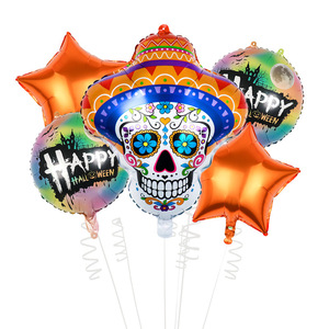 New Halloween Aluminum Film <b>Balloon</b> Set Ghost Pumpkin Spider Bat Theme Party <b>Decoration</b> <b>Balloon</b> - Product Image 2