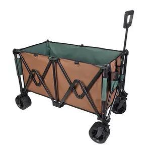 Deliver Goods Portable Stair Climb Folding Cart Wagon With Handcart Accessories Recreational Vehicle Camping