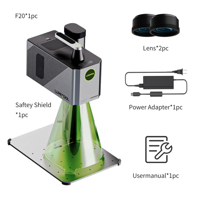 F20 Lumitool Handheld Desktop Lasing Engraver Cut Tool Etcher Crystal Metal Stainless 20W Portable Machine Laser Fiber Engraving