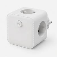 Multiprise Cube Schuko UE Personnalisable avec Logo, 3 Prises, 4 Sorties, Câble de 0,5 m, Interrupteur Principal, Prise de Table Économiseuse d'Espace