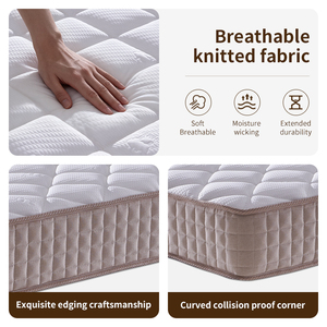 Colchón Individual de Muelles Ensacados Ortopédico Hospitalario Enrollable Mediano 400g/m Tejido de Punto Muebles Modernos para el Hogar - Product Image 2