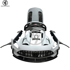Kit carrosserie style Black Series en fibre de carbone semi-complète, pare-chocs, spoiler, capot, garde-boue pour AMG GT GTC GTS 2017-2019, kit BS - Product Image 1