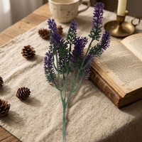 MZ187030A Bunga Buatan Terlaris untuk Dekor Rumah 11 Dahan Lavender