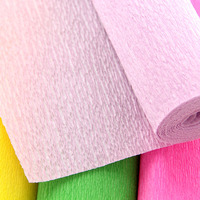 Papier en crêpe coloré, 50cm x 2.0m, emballage personnalisé de qualité supérieure, pour Art, artisanat, prix d'usine
