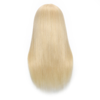 Tête de Mannequin Féminin Blonde de 18 Pouces en Cheveux Humains 100% Naturels pour la Coiffure, Compétitions et Pratique – Vente en Gros