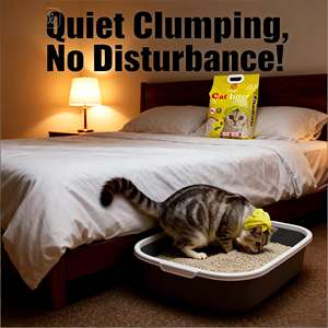 Vente directe du fabricant, litière pour chat de haute qualité, écologique, jetable, absorbante, anti-odeurs, à agglomération rapide, 99% sans poussière, 8 kg - Product Image 1