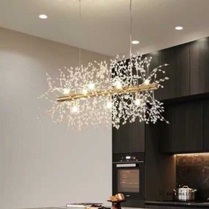 Lustre de salon en cristal de luxe léger Dandelion, design moderne et tendance, idéal pour chambre, salle à manger, style artistique nordique - Product Image 2