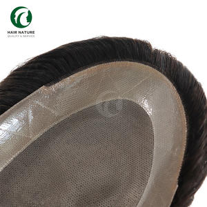 Peluca de Hombre con 130% de Densidad, 6 Pulgadas de Largo, Duradera, Mono Fino, Tupé Masculino de Cabello Humano Indio, Sistema de Reemplazo Capilar de Estilo Libre <span class=keywords><strong>para</strong></span> Hombre - Product Image 5