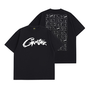 Camiseta Blanca con Estampado Gráfico para Hombre, Cuello Redondo, Manga Corta, Corte Regular, 100% Algodón Jersey, Transpirable, Estilo Urbano, 250g, Hecho en China - Product Image 3
