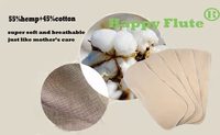 Insert de couche en chanvre Elinfant à 3 couches, réutilisable, ultra-doux, insert de couche pour bébé 35x15cm pour couches lavables et housses