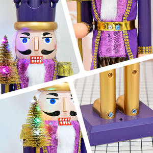 <span class=keywords><strong>Casse</strong></span>-noix en bois violet <span class=keywords><strong>de</strong></span> Noël avec lumières et son, ornements décoratifs, cadeau <span class=keywords><strong>de</strong></span> Noël, décoration <span class=keywords><strong>de</strong></span> Noël - Product Image 5