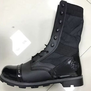 Bottes de travail tactiques imperméables en cuir kaki pour hommes DFS815, style outdoor, à lacets, longues bottes de désert - Product Image 2